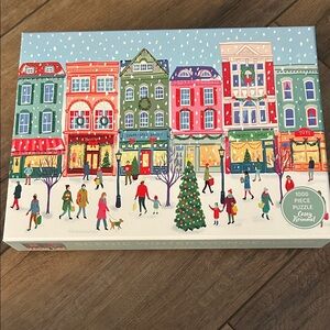 Charming Winter Street Scene Puzzle - 1000 Pieces